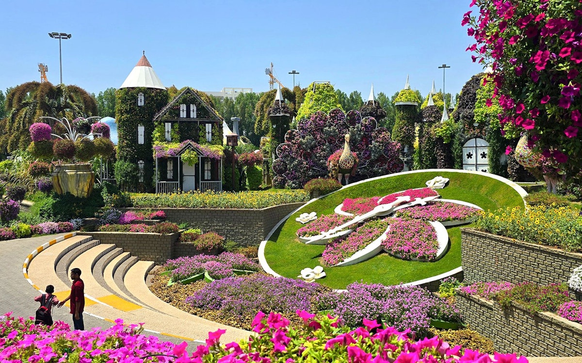 Leave City Life Behind Watch thousands of blooms transform into whimsical displays at Dubai Miracle Garden, a vibrant oasis of creativity and color.