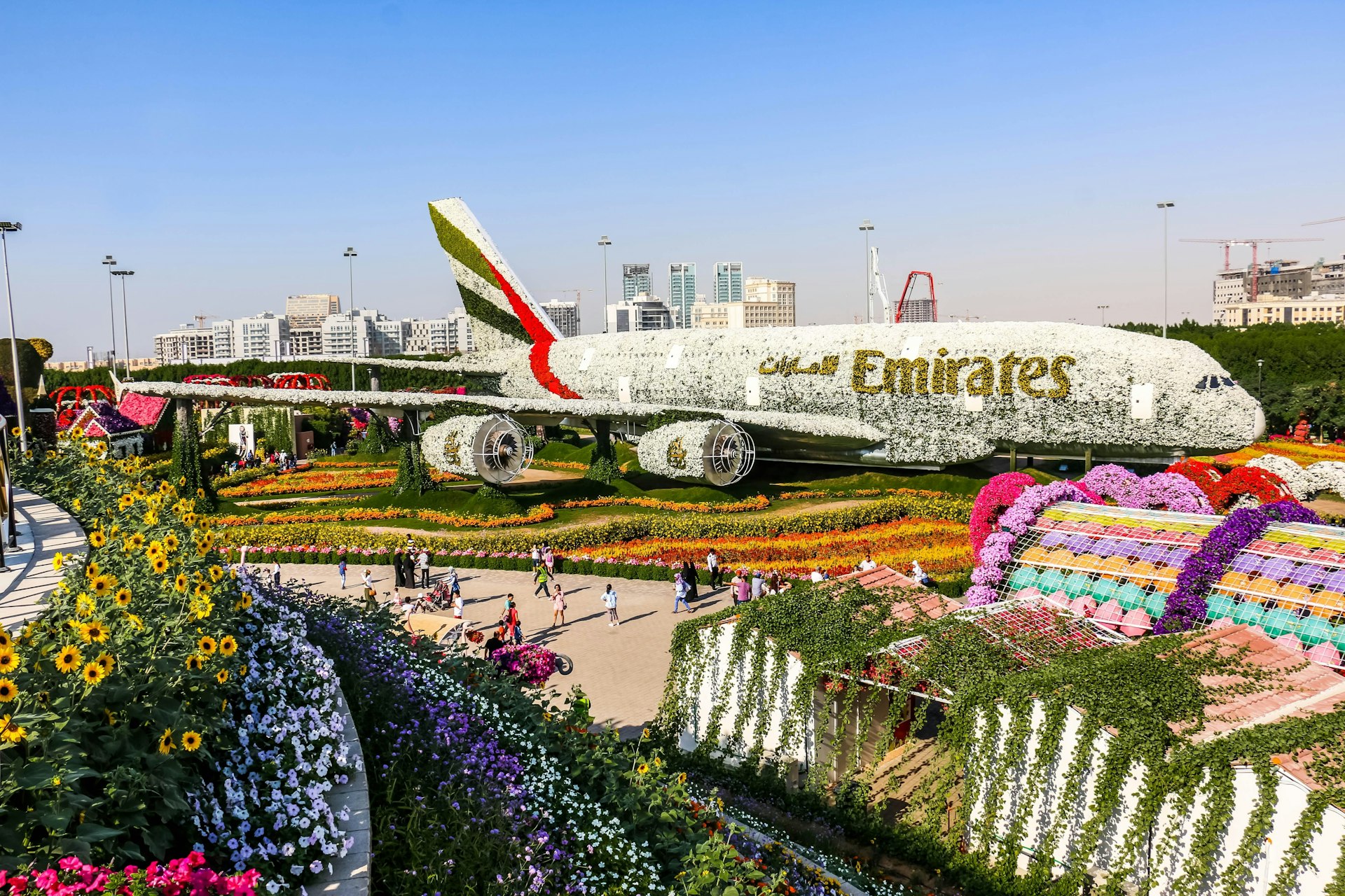 Floral Airbus A380 at garden.